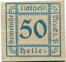 50 HELLER 1920 City of BRUCK IM PINZGAU Salzburg AUSTRIA #PL512.U