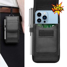 For iPhone 16 16e 15 14 13 12 Pro Max Case Nylon Belt Clip Holster Phone Pouch