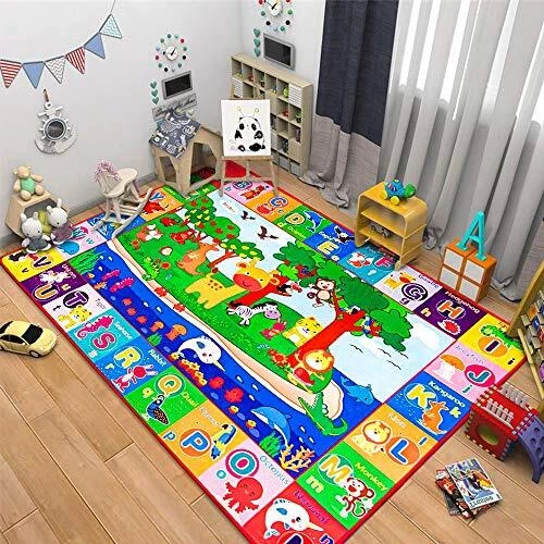 Alfombra De Juegos Grande Algodon Para Bebe Tapete Juego Niños Niña Casa  Cuarto