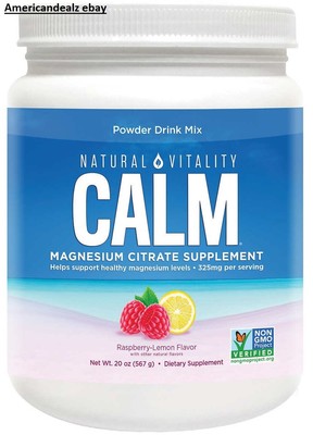 Natural Vitality Calm Anti-Stress Supplement Raspberry Lemon Choose 8 oz / 20 oz