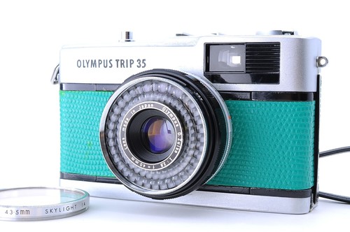 [Near Mint] Olympus Trip 35 Film Camera remade Vivid Green leather From ...