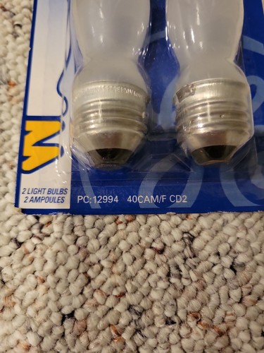 (2) REPLACEMENT BULBS FOR GE 40CAM/F CD/2 40W 120V - Picture 3 of 5