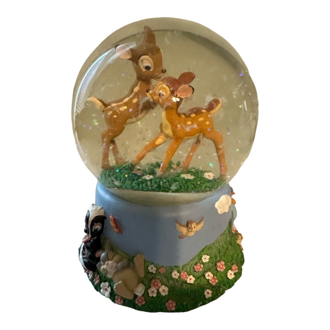 Disney Enesco Bambi Waltz of the Flowers Musical Snow Globe Bambi