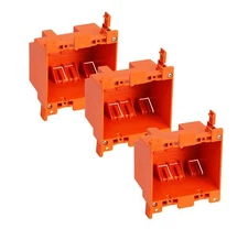 [3 Pack] Two Gang Electrical Outlet Box,25 Cubic Inch Junction Box,Old Work B...