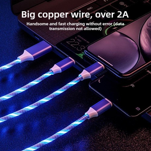 LED 100CM Fast Charge Type C USB Cable Cord For Galaxy S20 S10 S23 S21 S22 R8D7 - Picture 5 of 20