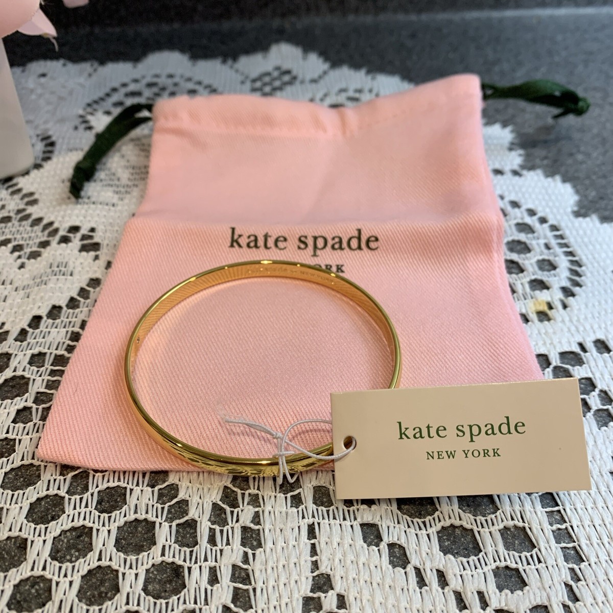 Kate Spade New York Women's Idiom Gold Tone Bangle Bracelet “New”