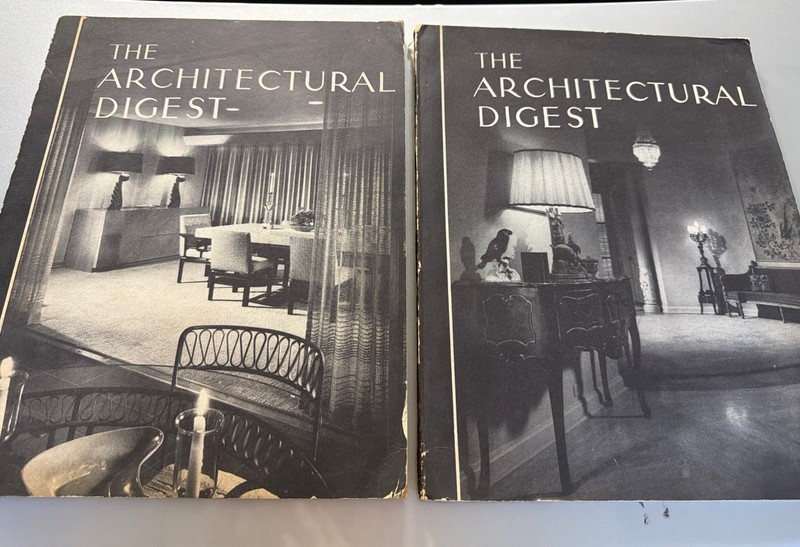 2 THE ARCHITECTURAL DIGEST MAGAZINES MCM 1953 Vol XIV No 1 & 2 Mid Century Homes