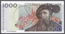 Sweden 1991 (1989 - 1992) 1000 Kronor P 60a3 UNC