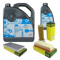 Mann Inspektionspaket Filterset 6L MB 5W-40 229.5 FüR Mercedes R172 200 250