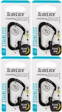 Nite Ize SlideLock Stainless Steel Carabiner 2 - Black 4-Pack 