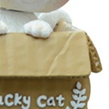 New Car Dashboard Lucky Cat Decor Resin Shaking Head Cat Ornament Cute Cartoon