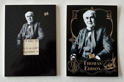 Thomas Edison   Relic  2025 Pieces Of The Past Roaring 20s  Edition & base card