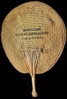 Mortician Funeral And Ambulance Service Advertising Wicker Fan Vintage 1930's  — photo 1