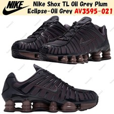 Nike Shox TL Oil Grey Plum Eclipse-Oil Grey AV3595-021 Men's Size