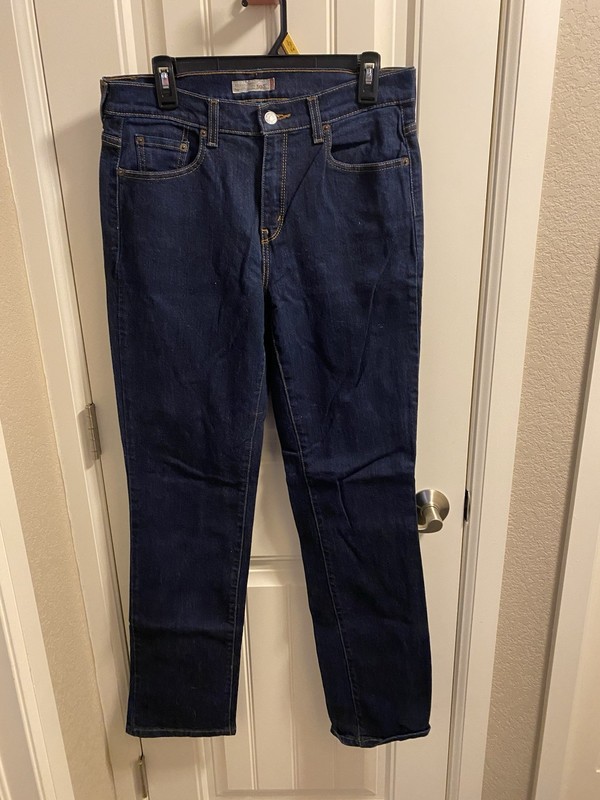 Levis 505 Jeans 10 Long Stretch Dark Blue Denim 10L 2008 Y2K