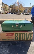 Vintage Coleman 425E 2 Burner Camp Stove W/Original Box & Paperwork