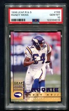1998 Leaf Rookies & Stars Randy Moss RC #199 PSA 10 GEM MINT HOF 💎