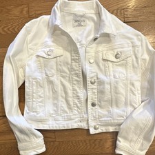 Crewcuts Girls White Denim Jacket L (10-11) C...
