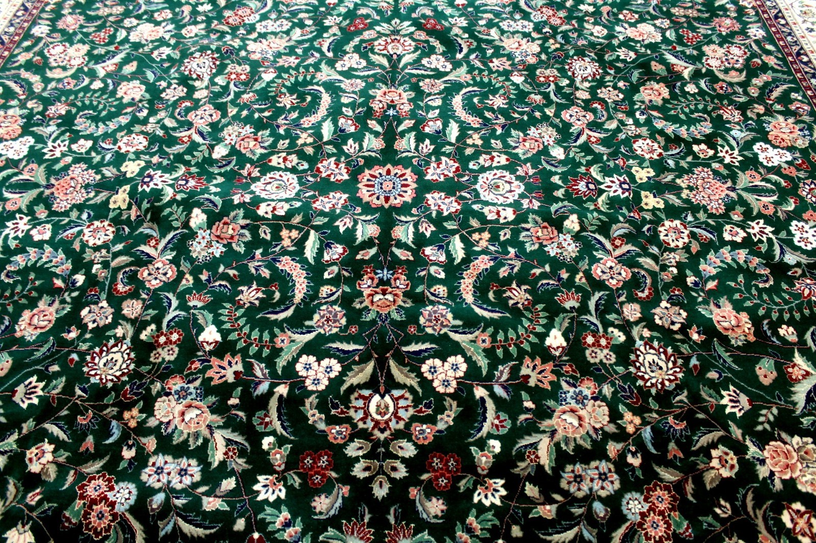 12X18 ONE IN MILLION SUPERB 400+KPSI 50RAJ HAND KNOTTED SILK & WOOL TABRIZZ RUG