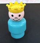 Vintage Fisher Price Little People #993 Castle Boy Prince Wood Figure