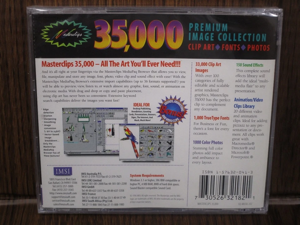Software PC Masterclips 35000 Premium Image Collection 2 CDs Vintage 1996 Jewel - Image 2 of 2