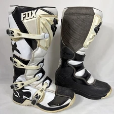 Fox Racing Comp 5 Motocross MX Moto Dirt Bike Riding ATV Boots White Men Size 8