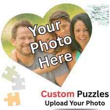 Personalized Photo Puzzle   Heart Shape   Custom Jigsaw gifts 75 pieces