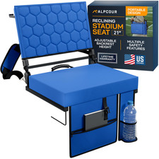 Alpcour Extra Wide Folding Reclining Stadium Seat Back Suppot For Bleachers