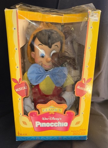 1990s Disney Christmas Telco Motion-ette Pinocchio Singing Animated - Working