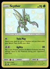 Carta Pokemon rara Scyther SV1/SV94 SM Hidden Fates: Shiny Vault Shiny Holo - quasi nuova