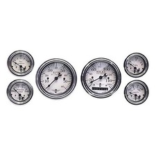 Stewart Warner 82222 Wings Six Gauge Set Electric White Face Stewart Warner 82222 Wings Six Gauge Set Electric White Face