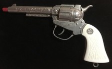 1955-1961 Actoy WYATT EARP Buntline Special Cap Gun Stag Grips Pony Works Great