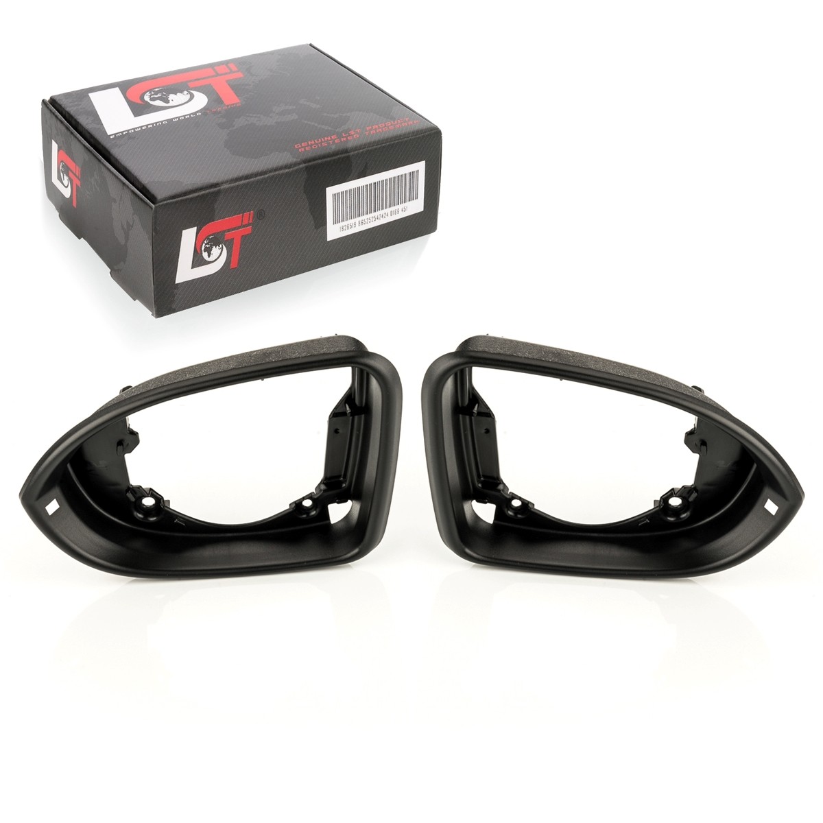 2x Mirror Frame Exterior Mirror Trim Left Right Black for VW ARTEON 3H 2017-
