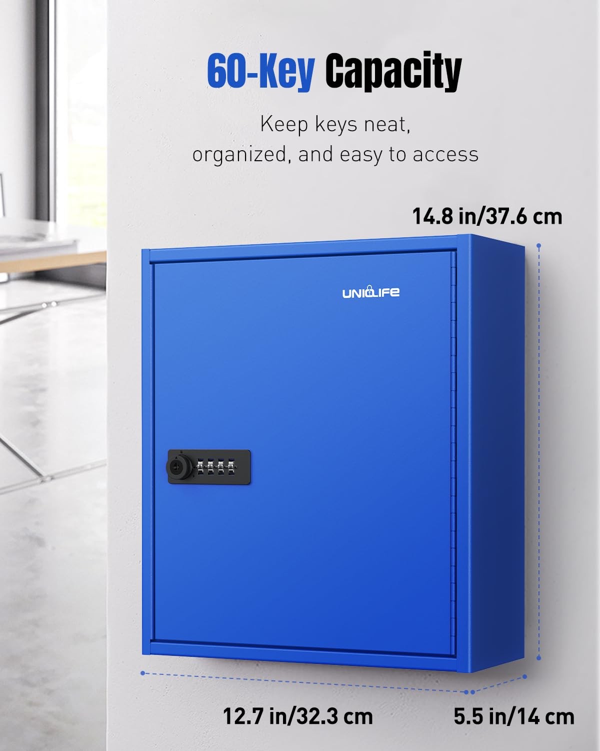 Armoire à clés murale 60 positions coffret de sécurité code et clé métal
