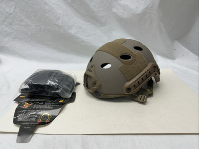 Old Style Ops Core Fast Carbon Mount High Cut Helmet L/XL Tan Airsoft MilSim NVG