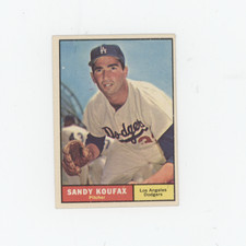 1961 Topps #344 Sandy Koufax HOF Baseball Card EX Condition