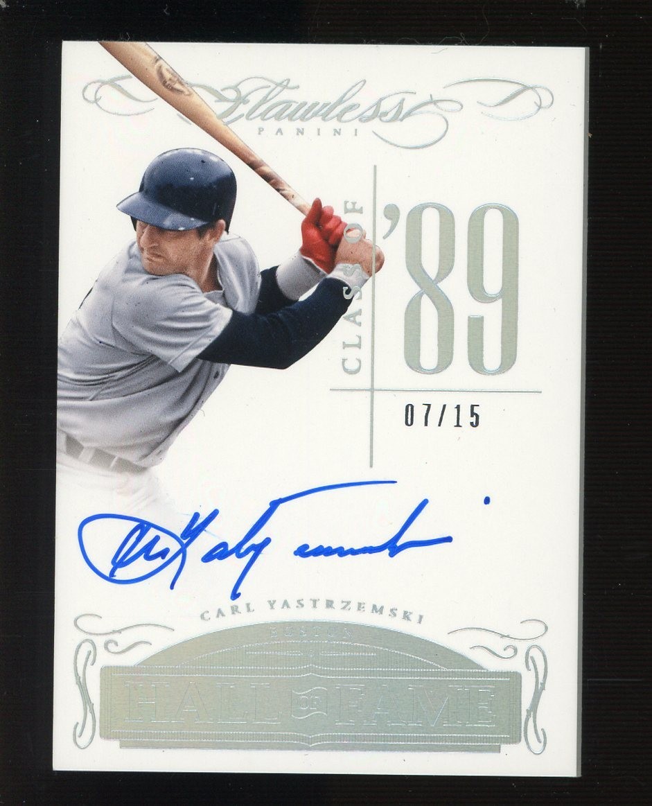 2016 Panini Flawless Holo Silver Carl Yastrzemski HOF AUTO 7/15 Red Sox
