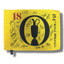 Signed THE OPEN Golf Pin Flag - 154th Birkdale Memorabilia - COA & Photo Proof