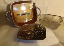 Copper Chef 11 inch pan with basket and glass...