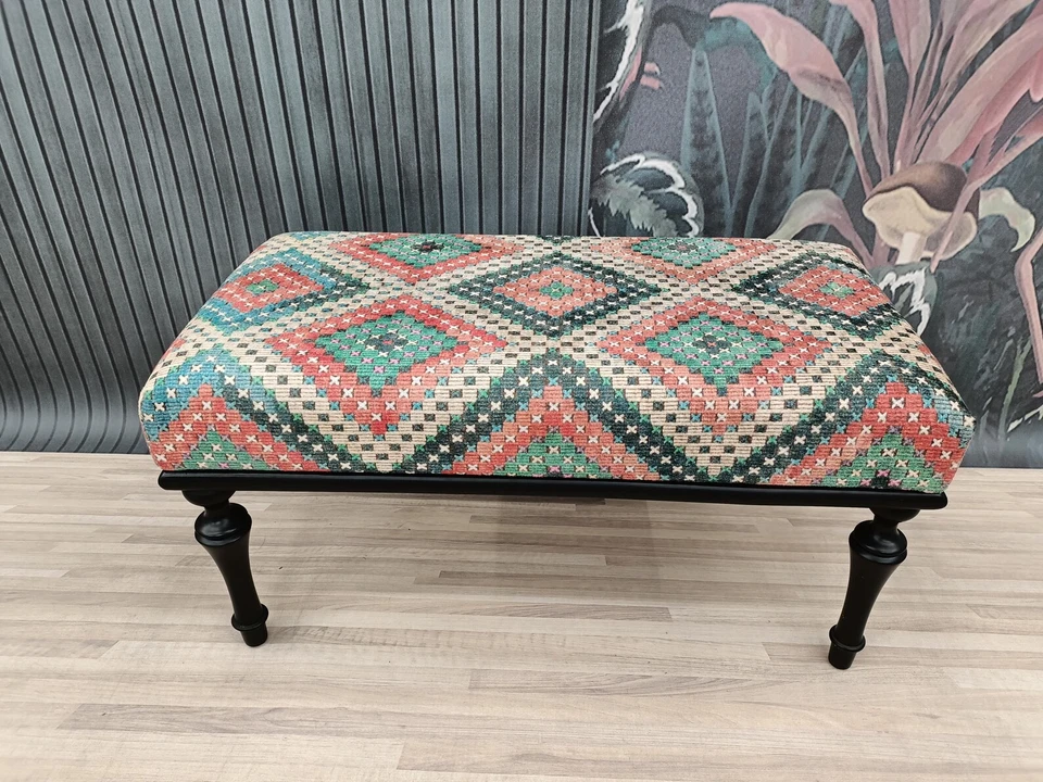 Farmhouse bench, Ottoman bench, Tall bench, Porch Bench, Upholstered Bench - Image 4 of 4