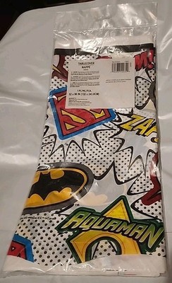Justice League Heroes Unite Plastic Table Cover Party Decorations 52'' x 96'' [#79