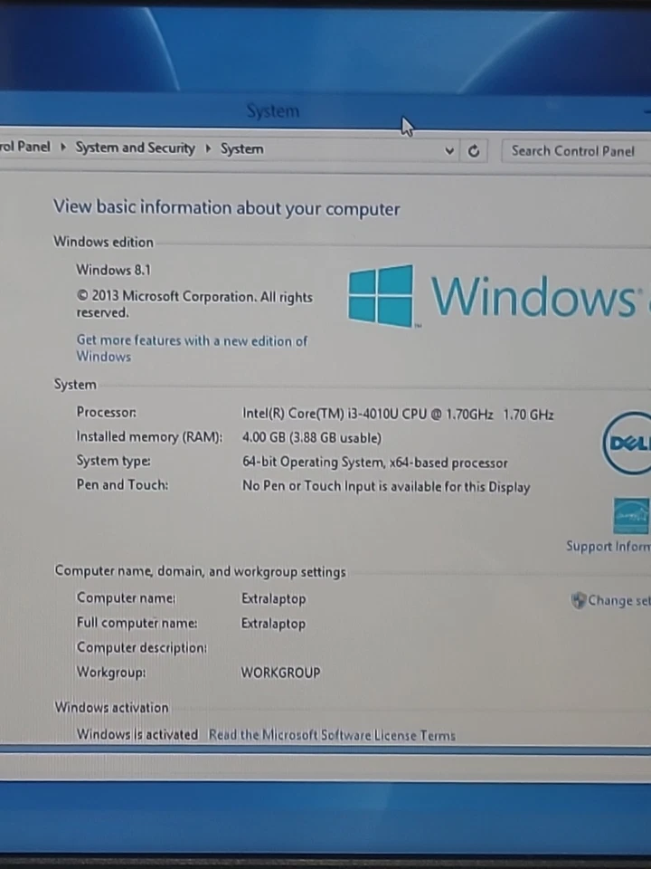 Dell Inspiron 3537 15" Laptop Intel Core i3-4010U @ 1.7GHz Windows 8.1 Works - Image 2 of 4