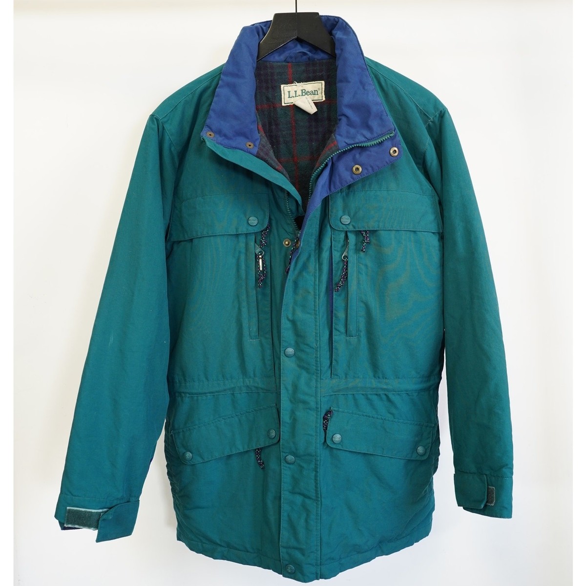 Vintage L.L.Bean Mountain Parka Plaid Wool Lined 90s Ski Jacket 