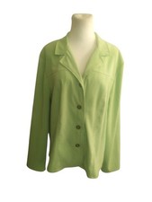 Sag Harbor Womens Spring Green Jacket Blazer Sz 16 Business Church Office Modest