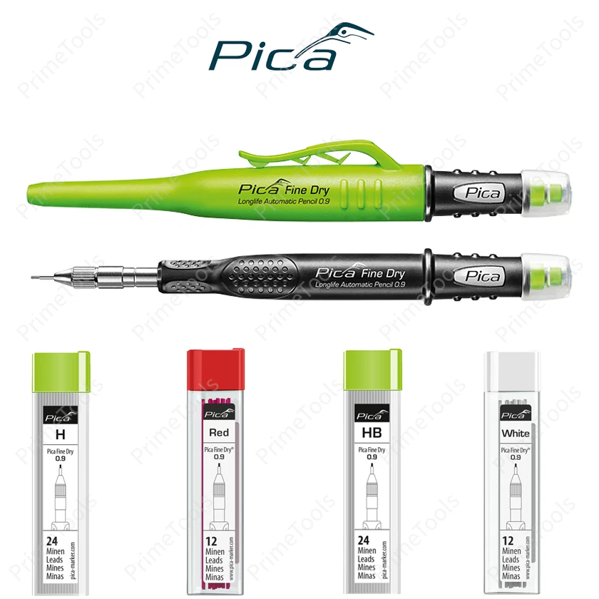 Pica 7070 Fine Dry Long Life Automatic Pencil 0.9mm Or Choose Leads Colours