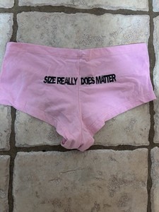 Vintage Y2K Size Really Does Matter Pink Booty Shorts Pretty Boy Floyd LG Panty