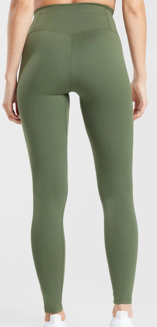 Gymshark Everyday V Waistband Leggings - Core Olive - Size: XXL RRP £35 image 7