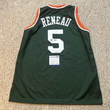 MIAMI HURRICANES- MALIK RENEAU SIGNED AUTOGRAPH JERSEY ACOA BASKETBALL STAR