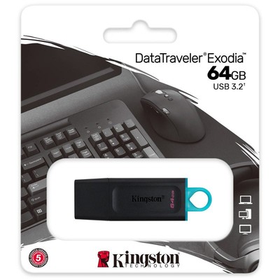 5x Kingston Technology 64GB DT EXODIA USB 3.2 GEN 1