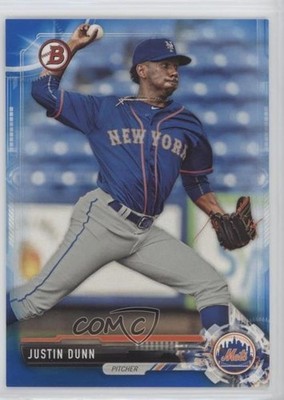 2017 Bowman Draft Blue 129/150 Justin Dunn #BD-49 s3g